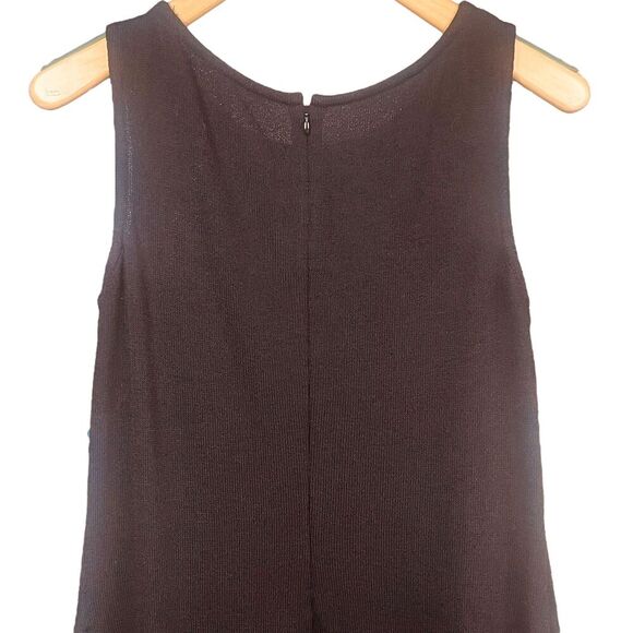 St. John Collection Textured Stretch Knit Sleeveless Dress - Picture 8 of 12